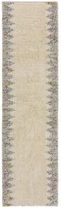 Flair Rugs koberce Ručně tkaný běhoun Minerals Border Black/White - 60x230 cm