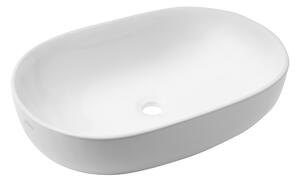 Invena Korfu, umyvadlo na desku 60x42x14,5 cm, bílá lesklá, INV-CE-34-001-C