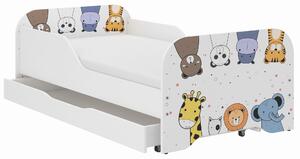 Dětská postel KIM - MINI ZOO 160x80 cm