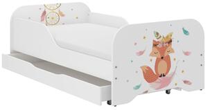 Dětská postel KIM - LIŠKA 140x70 cm + MATRACE