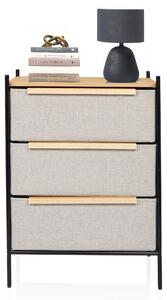 Hjh LIVING Komoda se 3 zásuvkami STUVAR Příborník 79,0 x 58,0 x 39,0 cm