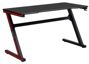 TEMPO Herní stůl / počítačový stůl, černá / červená, MACKENZIE 140cm