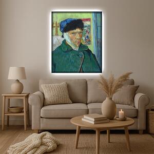 Svítící obraz - Autoportrét s ovázaným uchem - Vincent van Gogh