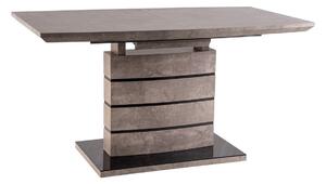 Jídelní stůl rozkládací LEONARDO 140x80 beton/černá