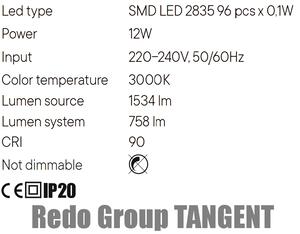 Designové nástěnné světlo Redo 01-2746/LED 12W