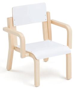 AJ Produkty Dětská židle DANTE, s područkami, výška 260 mm, bříza/bílá
