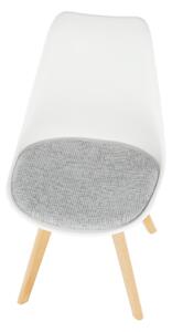 Jídelní židle Damaria (bílá + světle šedá). 1015600