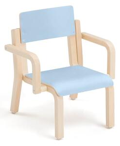 AJ Produkty Dětská židle DANTE, s područkami, výška 260 mm, bříza/modrá
