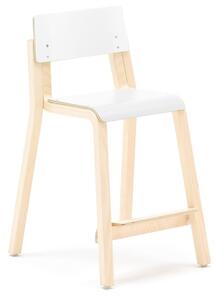 AJ Produkty Vysoká dětská židle DANTE, výška 500 mm, bříza/bílá