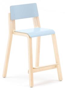AJ Produkty Vysoká dětská židle DANTE, výška 500 mm, bříza/modrá