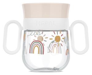 Dětský nepropustný hrnek 360° Mio s úchyty, 200ml, 6m+, Mepal, duha