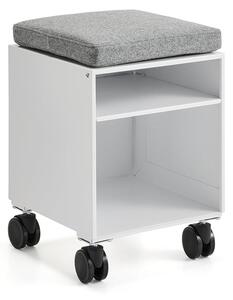 AJ Produkty Kancelářský kontejner QBUS, s podsedákem, bílá, šedá