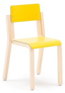 AJ Produkty Dětská židle DANTE, výška 380 mm, bříza/žlutá