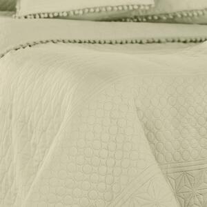 Béžový přehoz na postel AmeliaHome Meadore, 200 x 220 cm