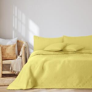 Žlutý přehoz na postel AmeliaHome Meadore, 170 x 270 cm