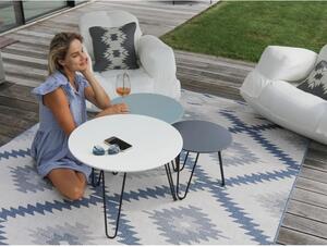 Modro-krémový venkovní koberec NORTHRUGS Malibu, 350 x 80 cm