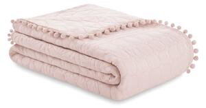 Pudrově růžový přehoz na postel AmeliaHome Meadore, 200 x 220 cm