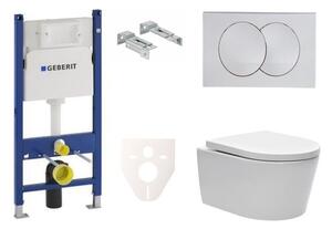 Cenově zvýhodněný závěsný WC set Geberit do lehkých stěn / předstěnová montáž + WC SAT Brevis SIKOGES7W7S