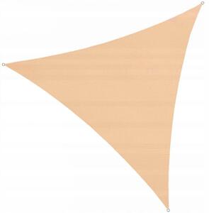 Ochranná trojúhelníková stínící plachta proti slunci 3x3x3 m - béžová