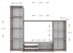 Casarredo - Komfort nábytek Obývací stěna, sestava HUGO bílá