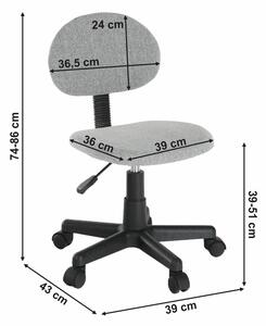 Kancelářská židle Salla (šedá). Vlastní profesionální přeprava až k Vám domů 1015709