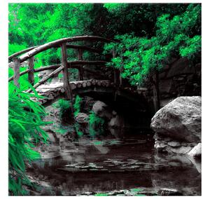 Gario Obraz na plátně Zelená Japonská zahrada Velikost: 30 x 30 cm
