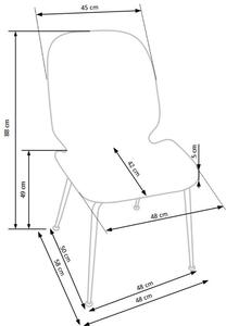 Halmar Jídelní židle K381 - šedá