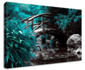 Gario Obraz na plátně Tyrkysová Japonská zahrada Velikost: 30 x 20 cm