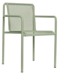 FERM LIVING Zahradní židle Dapple s područkami, Tea Green