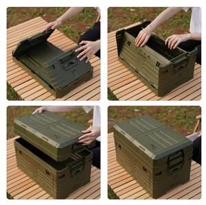NCB4003 ZELENÝ SKLÁDACÍ BOX S VÍKEM 42L NILS CAMP