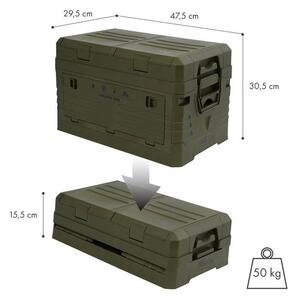 NCB4003 ZELENÝ SKLÁDACÍ BOX S VÍKEM 42L NILS CAMP