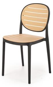 Halmar Jídelní židle K529 - bílá/natural
