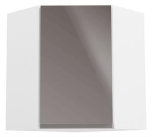 Horní rohová kuchyňská skříňka G60N Aurellia (bílá + lesk šedý). Vlastní profesionální přeprava až k Vám domů 1015806