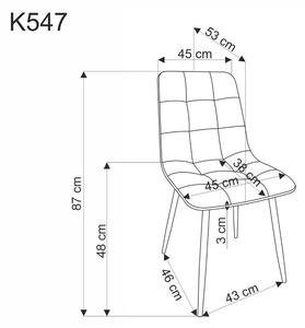 Halmar Jídelní židle K547 - šedá