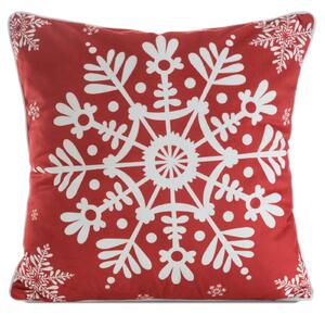 VÁNOČNÍ DEKORAČNÍ POVLAK NA POLŠTÁŘ FLAKE1 45X45 CM VZOROVANÁ