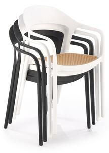 Halmar Plastová stohovatelná jídelní židle K530 - bílá