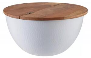 Massive home | Konferenční stolek ORIENT STORAGE 60 CM bílý masiv mango, II