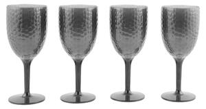 Cambridge Sada plastových sklenic, 4dílná (sklenice na víno/černá) (100373342006)