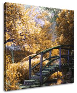 Obraz na plátně Zlatá Japonská zahrada Velikost: 20 x 30 cm