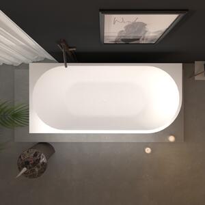 Erga Zara, rohová volně stojící vana 140x72 cm + odtoková zátka, levá, bílá lesklá, ERG-ZARA-140072L-WH-WH