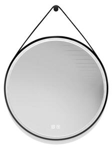 Kielle Idolio Zrcadlo s LED osvětlením a vyhříváním, průměr 59 cm, černá 50324004