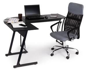 ModernHOME Rohový LOFT kancelářský stůl černý
