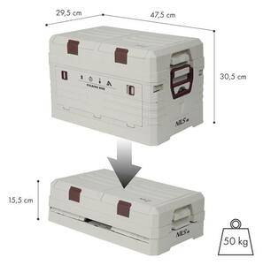 NCB4003 ŠEDÝ SKLÁDACÍ BOX S VÍKEM 42L NILS CAMP