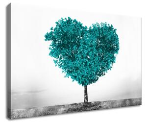 Obraz na plátně Tyrkysový strom lásky Rozměry: 60 x 40 cm