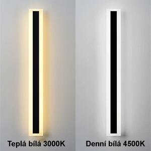 Černé LED moderní nástěnné svítidlo strip 60W P 200cm/8cm IP65 CCT