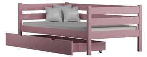 Dětská postel z masivu KARAS 2 - 180x90 cm - růžová