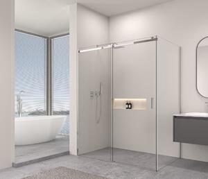 Erga Lynn, sprchový kout s posuvnými dveřmi 90(dveře) x 80(stěna) x 195 cm, 8mm čiré sklo, chromový profil, ERG-V02-LYNN-D090G080-CL-CR