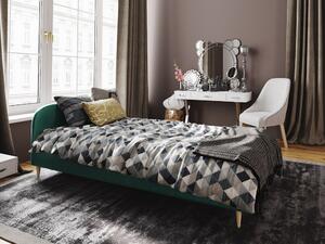 Čalouněná postel s úložným prostorem LETICIA - 90x200, petrolejová