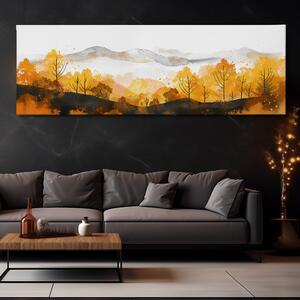 Obraz na plátně - Podzimní seance v údolí FeelHappy.cz Velikost obrazu: 120 x 40 cm