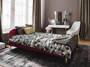 Čalouněná postel s úložným prostorem LETICIA - 90x200, červená